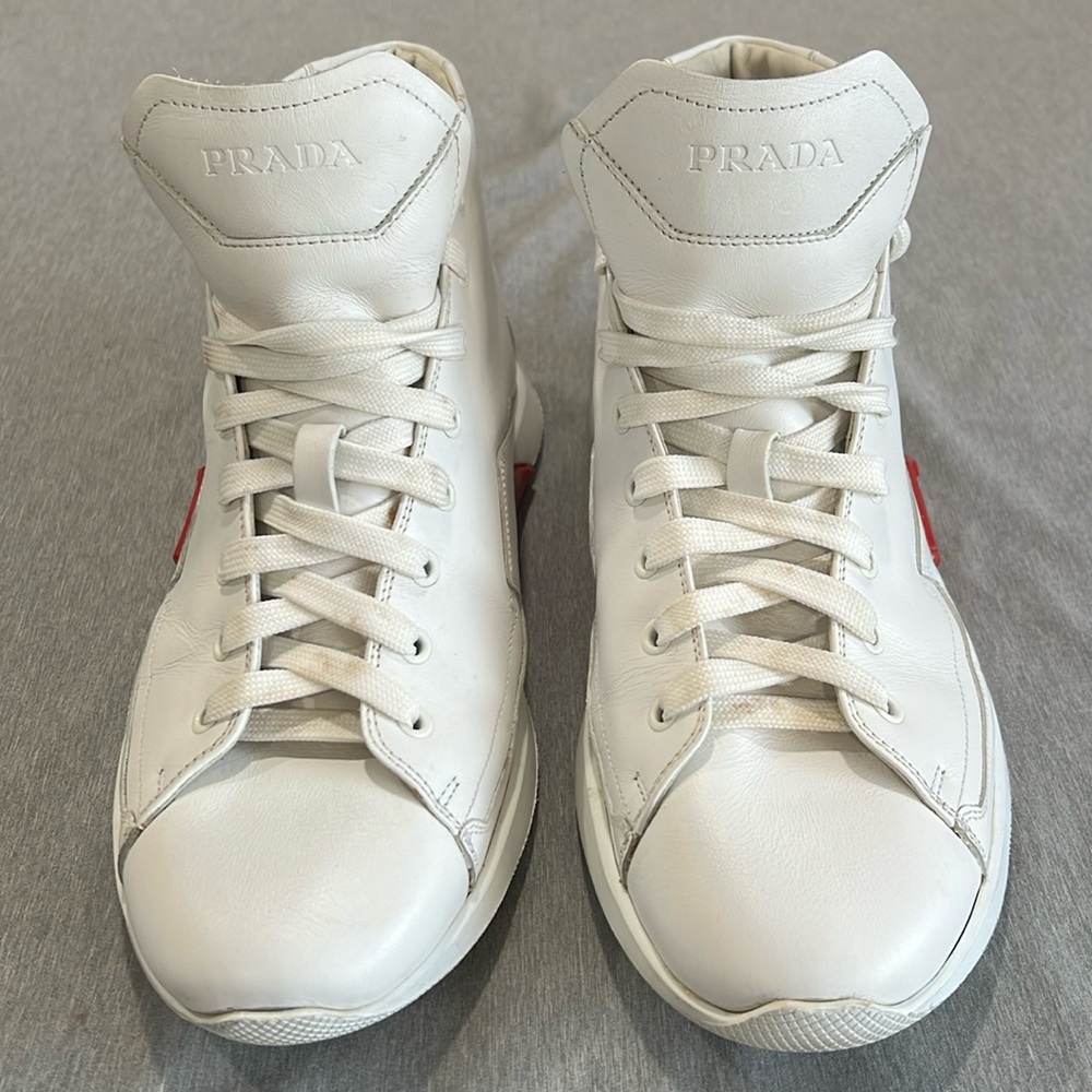 PRADA LINEA ROSSA HIGH TOP SNEAKERS 👟 Made in ITALY 🇮🇹